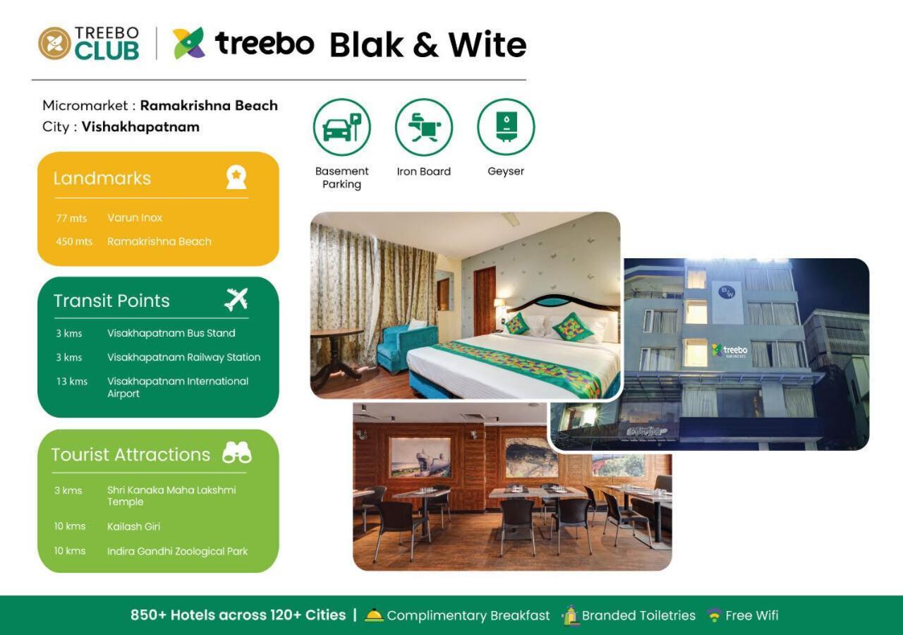 Treebo Blak & Wite Rk Beach Hotel Visakhapatnam Exterior photo